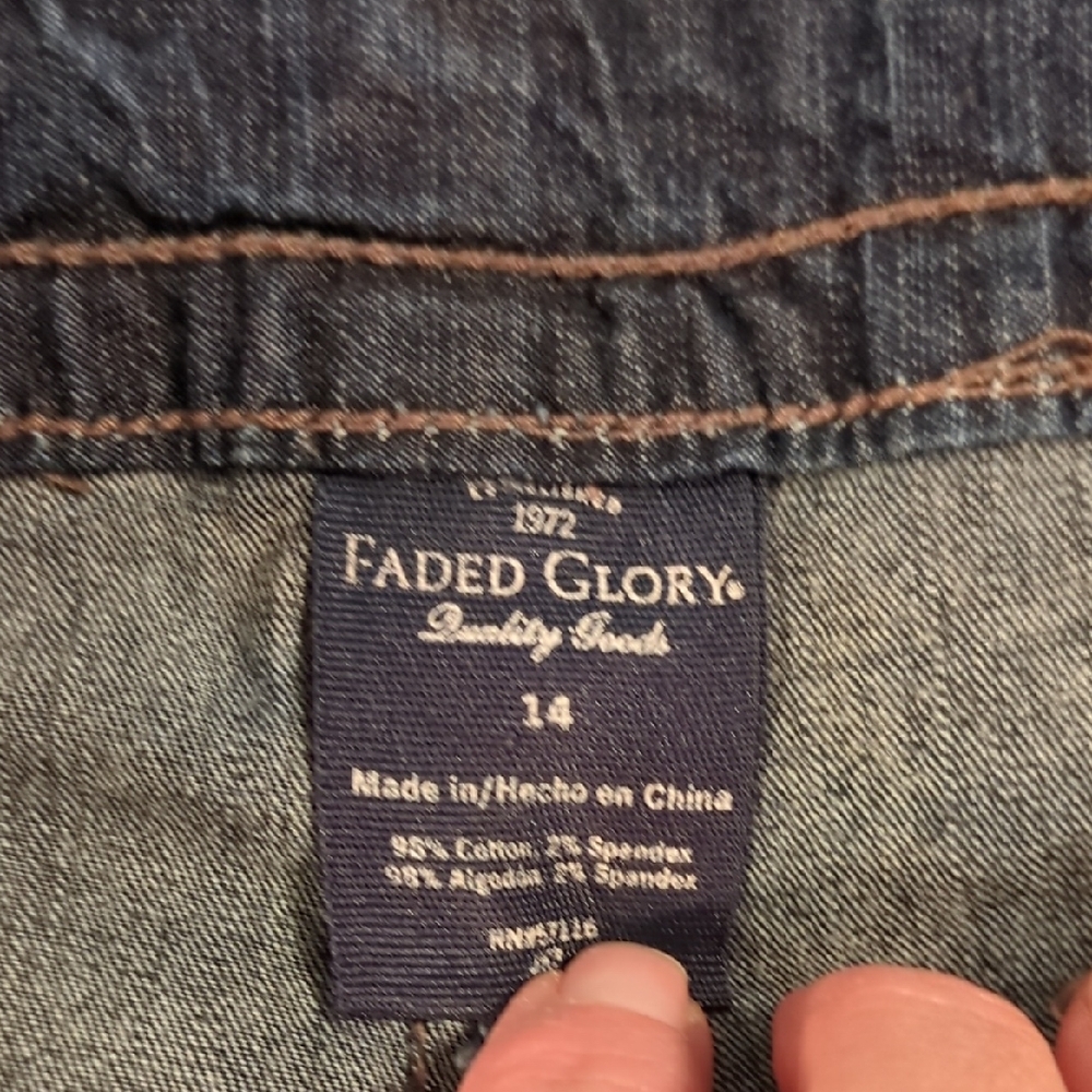 Faded Glory Blue Jean Shorts Classic Casual Style - Picture 2 of 5
